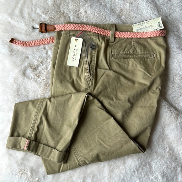 NWT Sonoma from Kohl’s size 14 khaki crop size 14 - Picture 1 of 3